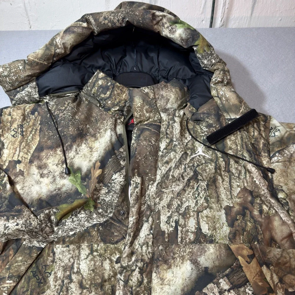 NIKE Jordan Realtree APX Parka Mens L Camo New Therma-FIT Jacket IB4517-222